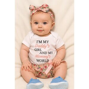 Baby Girl 3-Piece Floral Romper Outfit Set 6–12 Months